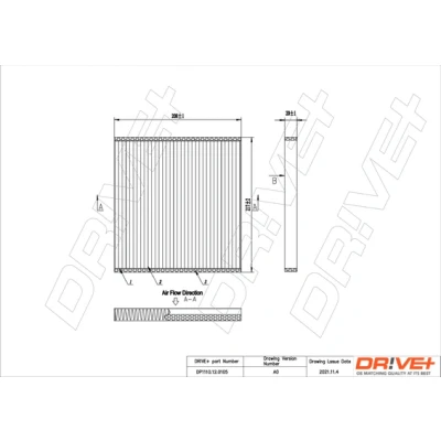 Bilde av Dr!ve+ DP1110.12.0105 Kupéfilter Partikkelfilter 220 212 21 VOLVO: S40 I, V40 Stasjonsvogn