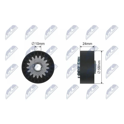 Bilde av Strammerull, kilerem med ribber, dacia,nissan,proton,renault, 11750 00Q0L, 00Q1A, 00QAH, 00QAS, 77 00 868 201, 8