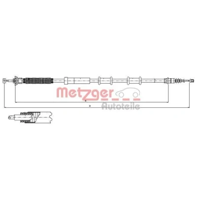 Bilde av METZGER 12.0720 Bremsekabel høyre bak 1673/1440 COFLE FIAT: Grande Punto Hatchback