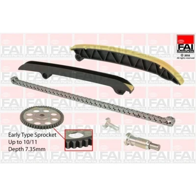 Bilde av FAI AutoParts TCK208NG Registerkjedesett uten tetning, med tannhjul simplex, Kjede m/lite støy VOLKSWAGEN: GOLF 6, Touran I, Polo V Hatchback