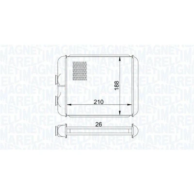 Bilde av MAGNETI MARELLI 350218407000 Varmeveksler OPEL: Zafira A