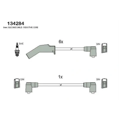Bilde av HITACHI 134284 Pluggledninger FORD: Sierra Mk2 Sedan, SCORPIO 1, Hatchback