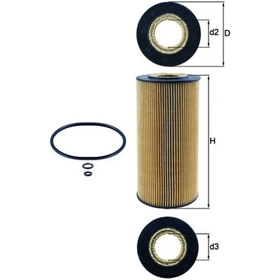 Bilde av Oljefilter MAHLE ORIGINAL OX 123/1D