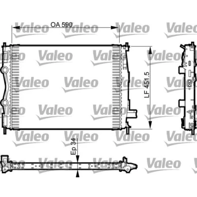 Bilde av VALEO 735380 Radiator Aluminium 590 452 34 Kjøleribber loddet NISSAN: Qashqai / Qashqai+2 I