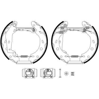 Bilde av TEXTAR Shoe Kit Pro 84057402 bremsesett, trommebremse med hjulsylinder brems, justering SMART: Fortwo II Coupé
