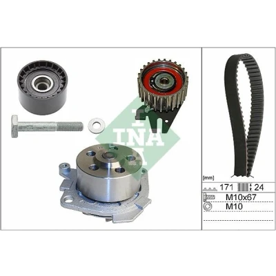 Bilde av INA 530 0606 30 vannpumpe + Registerreimsett med ALFA ROMEO: 159 Sportwagon, Sedan, Giulietta Hatchback, LANCIA: DELTA 3