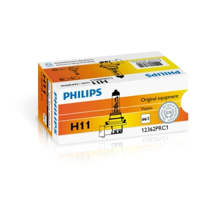 Bilde av Halogenpære PHILIPS Vision H11 PGJ19 2, passer mange bilmodeller, 000000 001606, 7701049263, 90981 13075, YZZDD, BR 0711P, LR00070