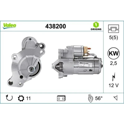Bilde av VALEO 438200 Starter 12 2,5 11 NEW ORIGINAL PART MITSUBISHI: Outlander 2 SUV, ASX PEUGEOT: Expert II Tepee, 4007, III Van