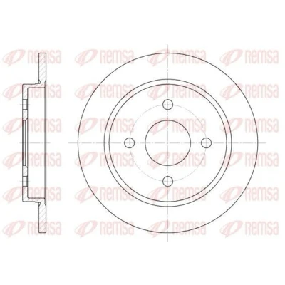 Bilde av REMSA 6155.00 Bremseskiver bakaksel 252,5, 252,5 10 4 fullt ut FORD: FIESTA 6, Sierra Mk2 Hatchback, SCORPIO 1