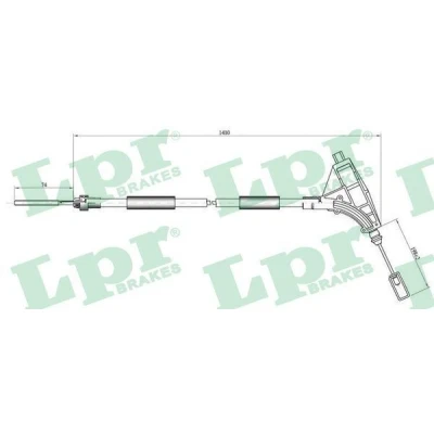 Bilde av LPR C0010B Bremsekabel 1656/1310 Skivebrems PEUGEOT: 406 Stasjonsvogn, Sedan