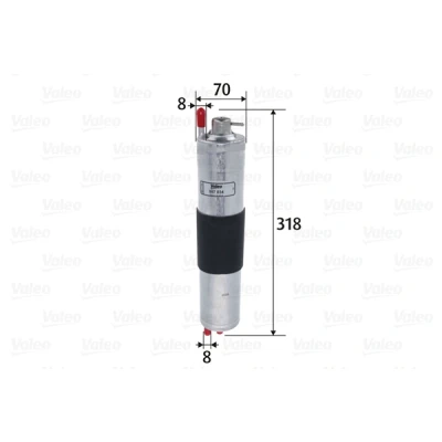 Bilde av VALEO 587034 Drivstoffilter ledningsfilter BMW: 3 Touring, Coupé, Sedan