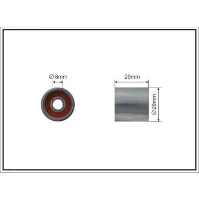 Bilde av Styrerulle kilerem tannrem, Øvre, audi,seat,skoda,vw, 036 109 181A, 181B