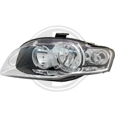 Bilde av DIEDERICHS 1017383 Frontlykter venstre H7/H7 Halogen hvit for høyrekjøring med motor høydejustering hovedlys AUDI: A4 B7 Avant, B6/B7 Cabrio