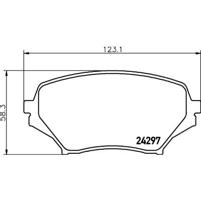 Bilde av HELLA 8DB 355 006 771 Bremseklosser ikke klargjort for slitasjeindikator MAZDA: MX 5 3