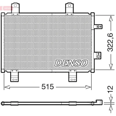 Bilde av DENSO DCN44018 Kondensator uten tørker R 134a