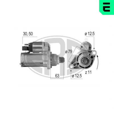 Bilde av ERA 220598 Starter 12 1,1 11 VOLKSWAGEN: Touran I, Passat B6 Variant, GOLF 6, SKODA: Octavia 2 Combi