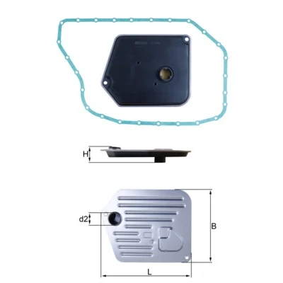 Bilde av MAHLE ORIGINAL HX 268D Automatgirfilter med tetning AUDI: A6 C6 Avant