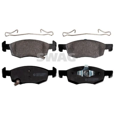 Bilde av SWAG 40 91 6907 Bremseklosser framaksel med akustisk slitasjevarsel kolbleklips, klemmer OPEL: Corsa E Hatchback