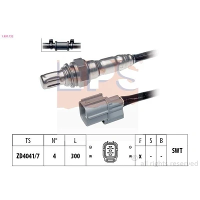 Bilde av EPS 1.997.732 Lambdasonde med festemateriell Made in Italy OE Equivalent Fingersonde, forsmurt gjenge HONDA: CR V 2, Jazz 2