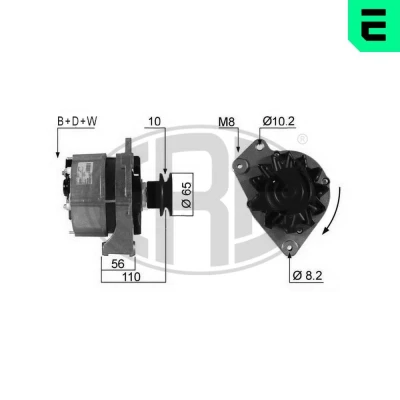 Bilde av ERA 210339A Dynamo 14V 65A VOLKSWAGEN: Transporter 4 Bus, 4, GOLF 2, AUDI: Coupe B3