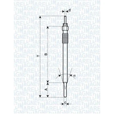 Bilde av MAGNETI MARELLI 062900091304 Glødeplugg 11V 10A M10X1,25 TOYOTA: Avensis II Station Wagon, RAV4 III SUV, Corolla Verso, LEXUS: IS 2