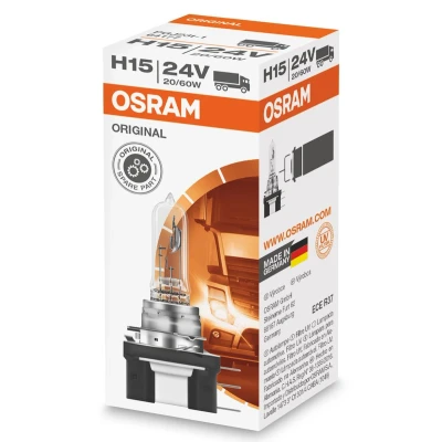 Bilde av OSRAM 64177 Lyspære, fjernlys H15 24V 60/20W 3200K Halogen
