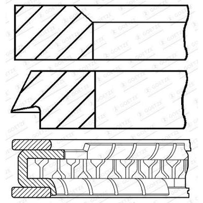 Bilde av GOETZE ENGINE 08 445800 00 Stempelringsett 81