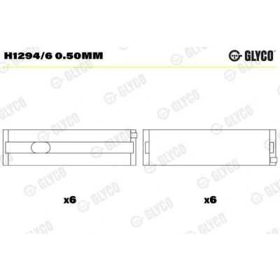 Bilde av GLYCO H1294/6 0.50mm Veivaksellager VOLKSWAGEN: Transporter 5
