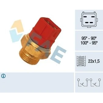 Bilde av Temperaturbryter, radiator ventilator, ford, 6190785, 7001606, 89 BB 8B607 AB, AC