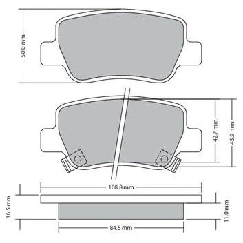 Bilde av METZGER 1170307 Bremseklosser bakaksel med akustisk slitasjevarsel antihyle blikk TOYOTA: Avensis III Stasjonsvogn, Sedan