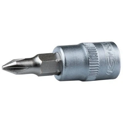 Bilde av KS TOOLS 911.1482 Pipenøkkelinnsats DIN3120, ISO1174 PH0 Krom vanadium stål Krysspor (PH) riflet