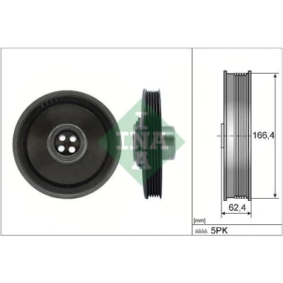 Bilde av INA 544 0171 10 Remskive Veivaksel 166,4 MINI: Countryman, Hatchback