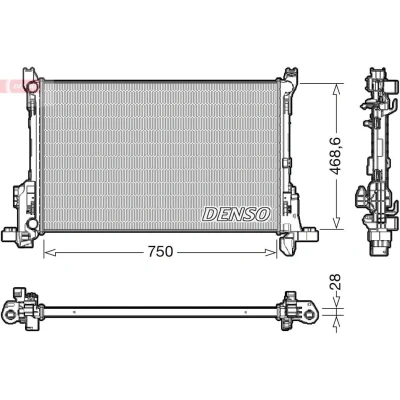 Bilde av DENSO DRM09175 Radiator 750 469 28