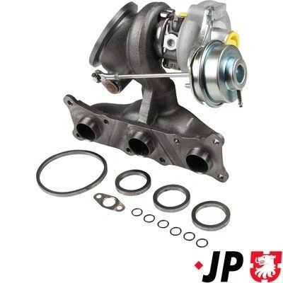 Bilde av JP GROUP 1417401500 Turbolader Eksosturbolader for sylinder 4 6, pitmanarm til mellomspak, foraksel inkl. tetningssett BMW: 3 Sedan