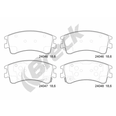 Bilde av BRECK 24046 00 701 10 Bremseklosser med akustisk slitasjevarsel tilbehør MAZDA: 6 Stasjonsvogn, Sedan, Hatchback