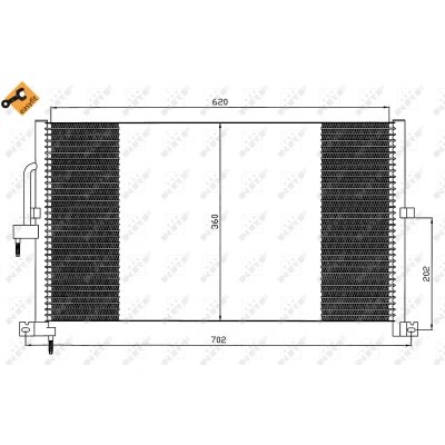 Bilde av NRF EASY FIT 35603 Kondensator med tetningsring 11,8 Aluminium 620
