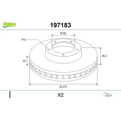 Bilde av Bremseskive, Framaksel, toyota auris, corolla sedan, 4351202220, 43512 02220, 4351202360, 02360, 4351212670, 12670