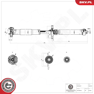 Bilde av Drivaksel, Bakaksel, Bak Esen skv 76SKV070 bmw x5 [e70, f15, f85], x6 [e71, e72, f16, f86] OE 26107589129
