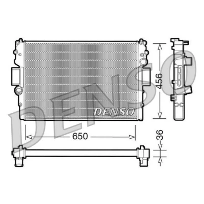 Bilde av DENSO DRM12007 Radiator Aluminium 650 456 36