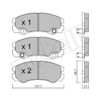 Bilde av Bremseklosser sett METELLI 22 0357 1