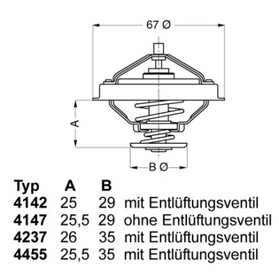 Bilde av WAHLER 4455.80D Termostat 80 VOLKSWAGEN: Multivan 5 (7HM, Transporter Bus, 5, AUDI: A3 Sportback, TT Roadster, Coupé
