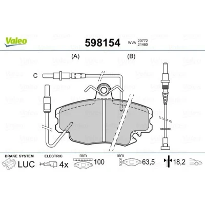 Bilde av Bremseklosser sett, Framaksel, citroën zx, zx break, 95658557