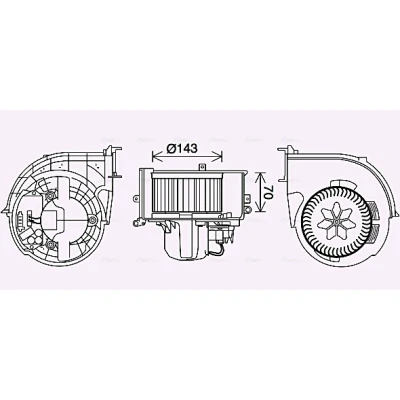 Bilde av Viftemotor, kupévifte AVA QUALITY COOLING BW8574