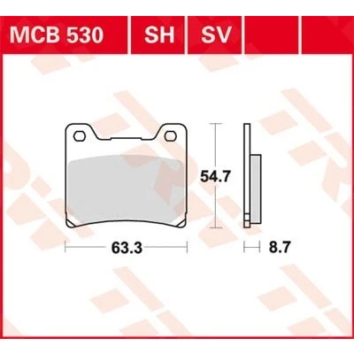 Bilde av TRW Sinter Street MCB530SH Bremseklosser