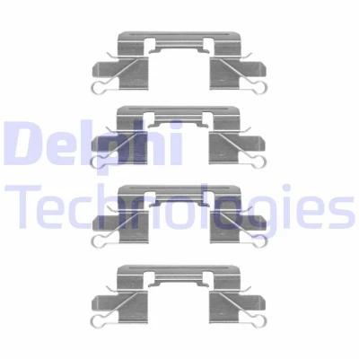 Bilde av DELPHI LX0528 Tibehørsett, skivebremse belegg NISSAN: Leaf I, NV200 / Evalia Minibuss, Pathfinder 3, MITSUBISHI: PAJERO 4, L200 Triton IV Pick up