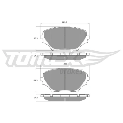 Bilde av TOMEX brakes TX 13 85 Bremseklosser framaksel TOYOTA: RAV4 II SUV, FORD USA: Explorer Mk6