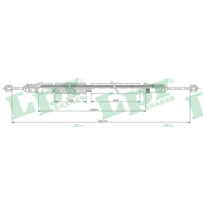 Bilde av LPR C1474B Bremsekabel 1530/1260 Skivebrems