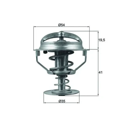 Bilde av MAHLE ORIGINAL TX 164 82D Termostat 82 54 med tetning FORD: StreetKA Cabrio, FIESTA 5