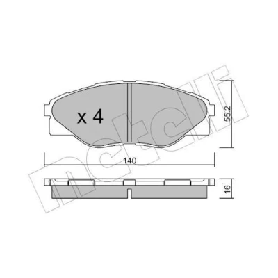 Bilde av Bremseklosser sett METELLI 22 0936 0