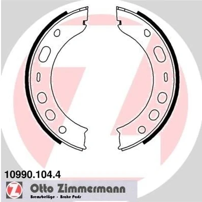 Bilde av ZIMMERMANN 10990.104.4 Handbromsbackar Bildet viser leveranseinnholdet PORSCHE: 911 Coupé